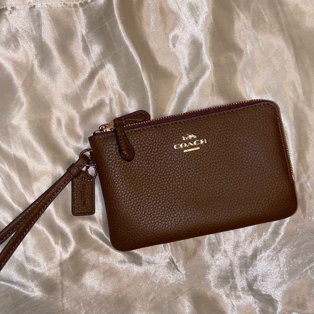 Coach corner zip wristlet